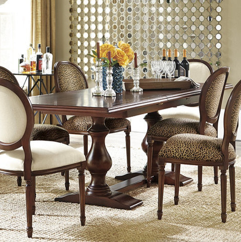 Vendome Double Pedestal Table – Traditional – Dining In Preferred Villani Pedestal Dining Tables (Photo 8 of 25)