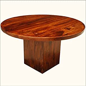 Well Known Amazon – Solid Wood Square Pedestal 52 Inches Dark Inside Serrato Pedestal Dining Tables (View 25 of 25)