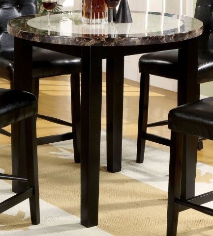 Well Known Eduarte Counter Height Dining Tables Regarding Atlas Iv 40" Faux Marble Round Counter Height Table From (Photo 21 of 25)