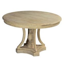 Well Known Wilkesville 47'' Pedestal Dining Tables Throughout Rustic Mango Wood 48" Round Pedestal Dining Table (View 4 of 25)