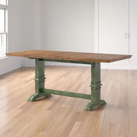 Well Liked Counter Height Extendable Dining Tables Regarding Brierfield Counter Height Extendable Oak Solid Wood Dining (View 22 of 25)