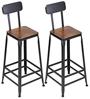 Well Liked Mcloughlin Dining Tables With Regard To Amazon: Vilavita Set Of 2 Pine Wood Bar Stools, Wooden (View 6 of 25)