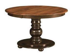 Widely Used Corvena 48'' Pedestal Dining Tables For Amish Round Pedestal Dining Table Black Traditional (View 21 of 25)