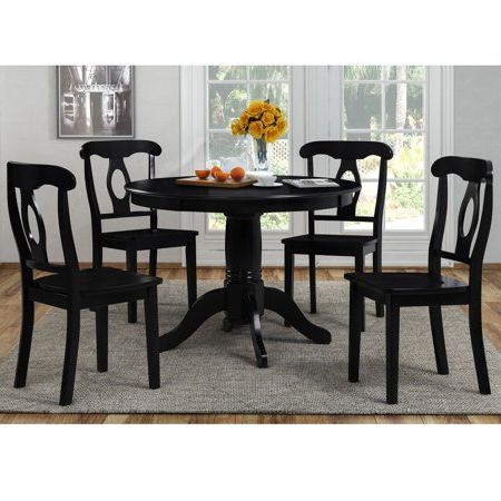 Widely Used Hemmer 32'' Pedestal Dining Tables Intended For Dorel Living Aubrey 5 Piece Traditional Height Pedestal (View 16 of 25)