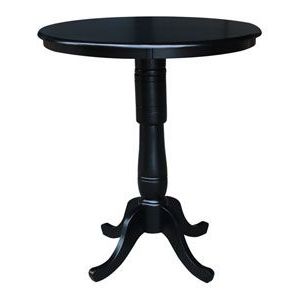 Yosemite Home Decor Antique Black Adjustable Pub Table Throughout Preferred Bar Height Pedestal Dining Tables (View 25 of 25)