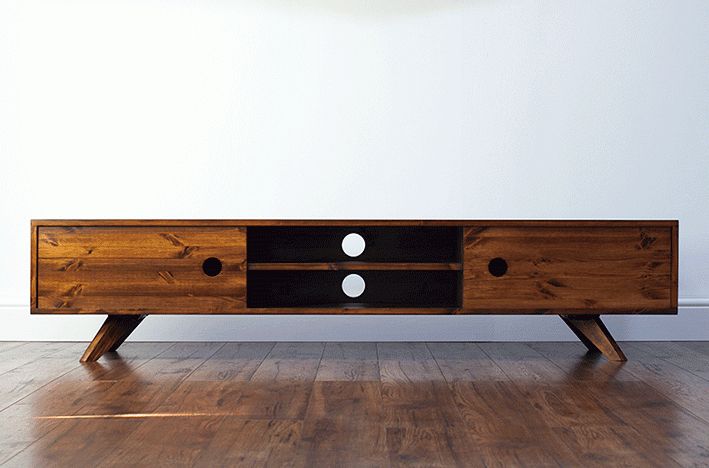 180cm Large Vintage Retro Lowboard Tv Stand Entertainment Inside Widely Used Owen Retro Tv Unit Stands (View 14 of 25)