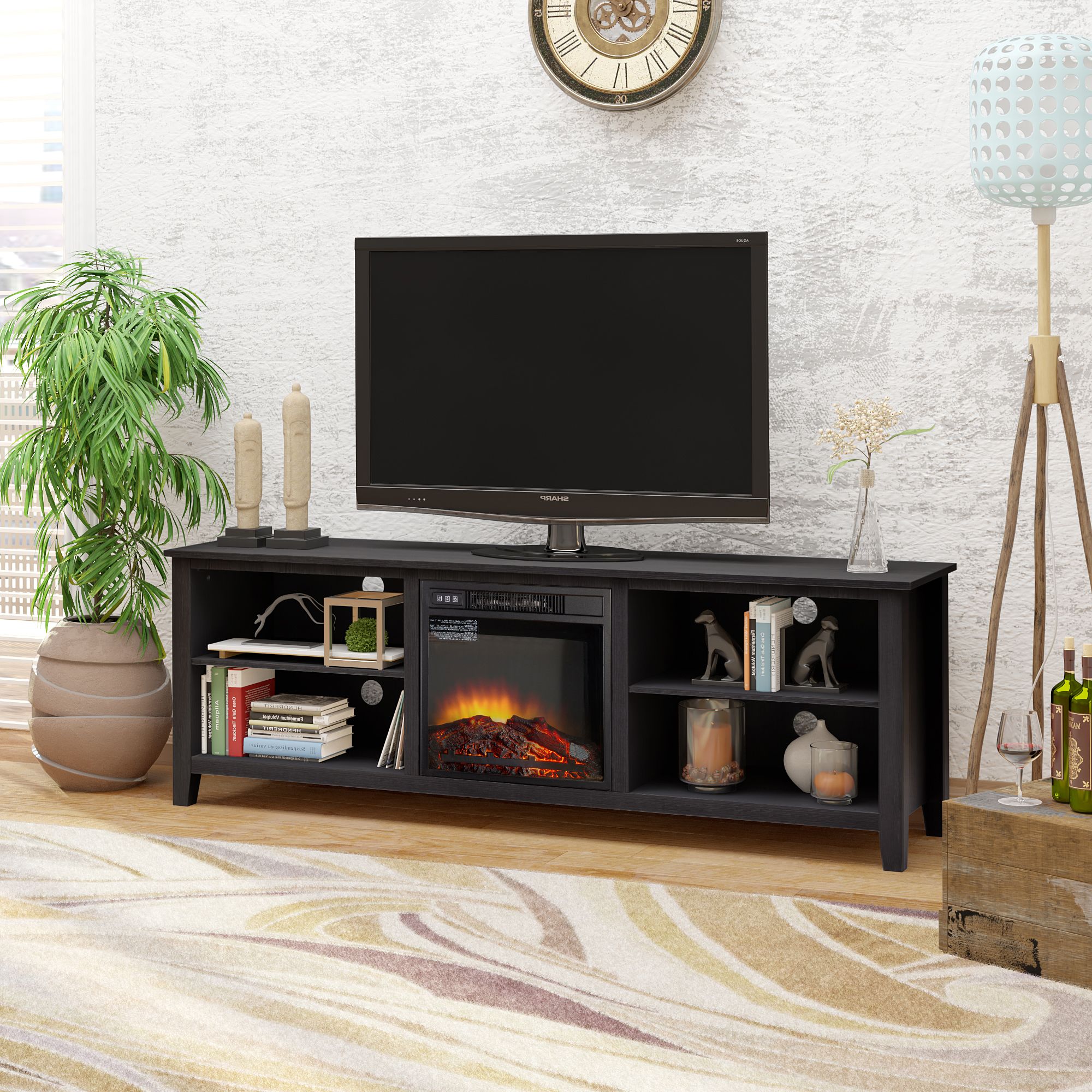 2017 Kinsella Tv Stands For Tvs Up To 70" With 70" Tv Stand Fireplace Media Console For Tvs Up To 80 (Photo 1 of 25)