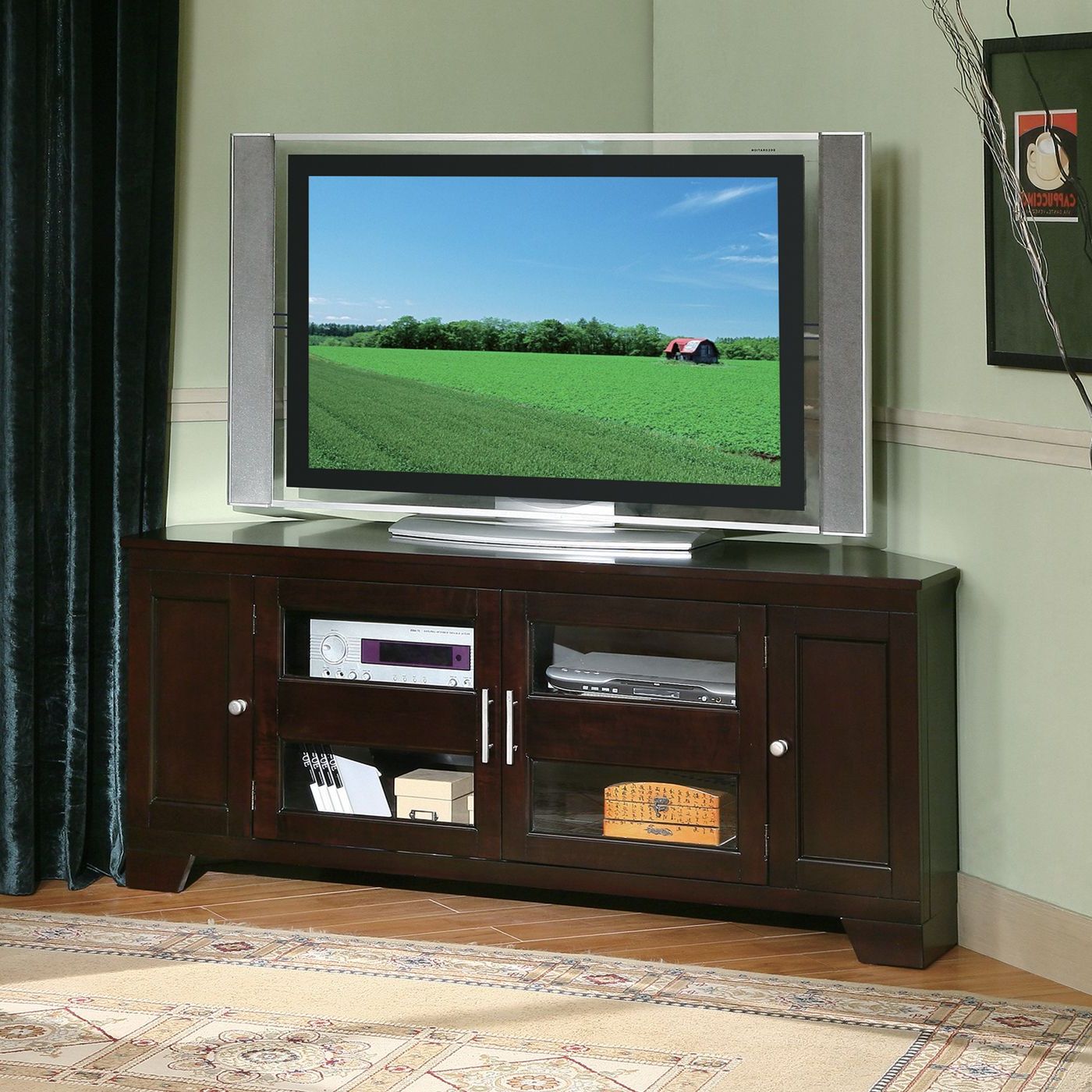 Featured Photo of Top 10 of Corner Tv Stands for Tvs Up to 60"