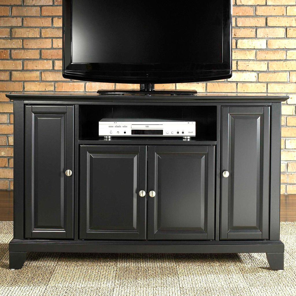 Alexandria Corner Tv Stands For Tvs Up To 48" Mahogany For Famous Amazon: Crosley Furniture Alexandria 48 Inch Corner Tv (Photo 10 of 10)