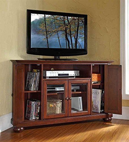 Alexandria Corner Tv Stands For Tvs Up To 48" Mahogany With Regard To Well Liked Amazon – Crosley Furniture Alexandria 48 Inch Corner (Photo 1 of 10)