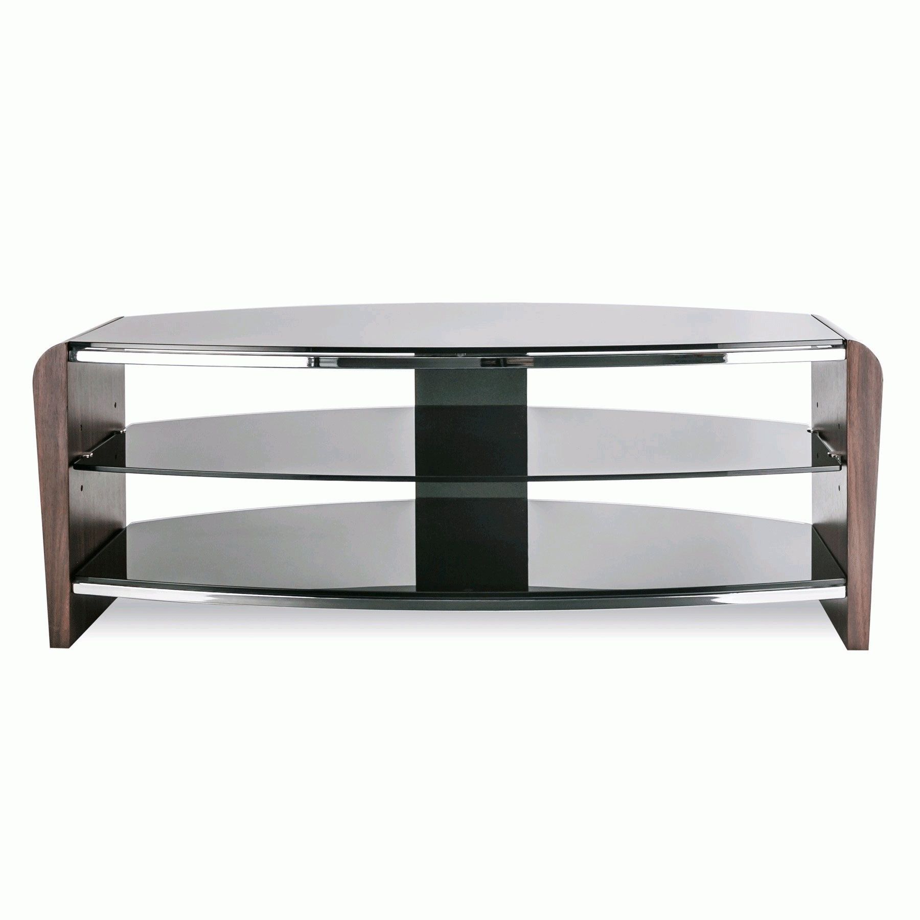 Alphason Francium 110cm Walnut Tv Stand For Up To 50" Tvs Intended For 2018 Tv Stands For Tvs Up To 50" (View 20 of 25)