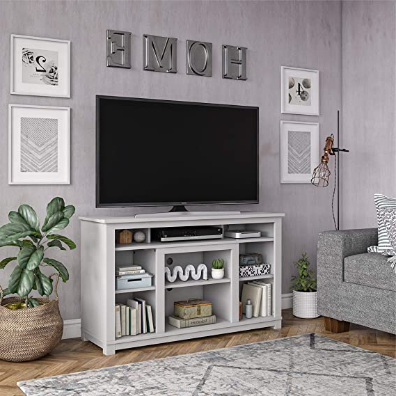 Amazon: Ameriwood Home Edgewood 55", Dove Gray Tv Pertaining To Well Liked Penelope Dove Grey Tv Stands (View 8 of 10)