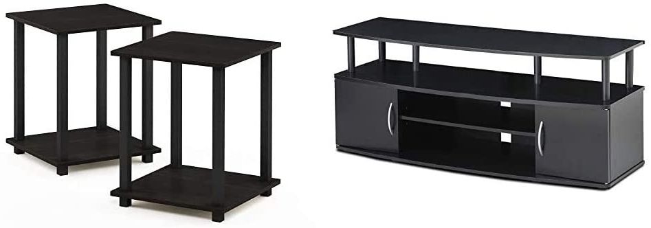 Amazon: Furinno Jaya Large Entertainment Stand For Tv With Regard To Best And Newest Furinno Jaya Large Tv Stands With Storage Bin (View 4 of 10)