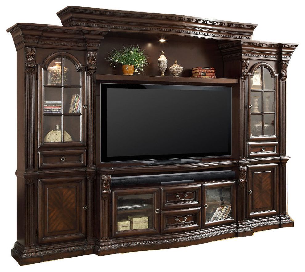 Bella Tv Stands In Famous Parker House Bella 4 Piece Estate Wall, Vintage Sienna (View 10 of 10)