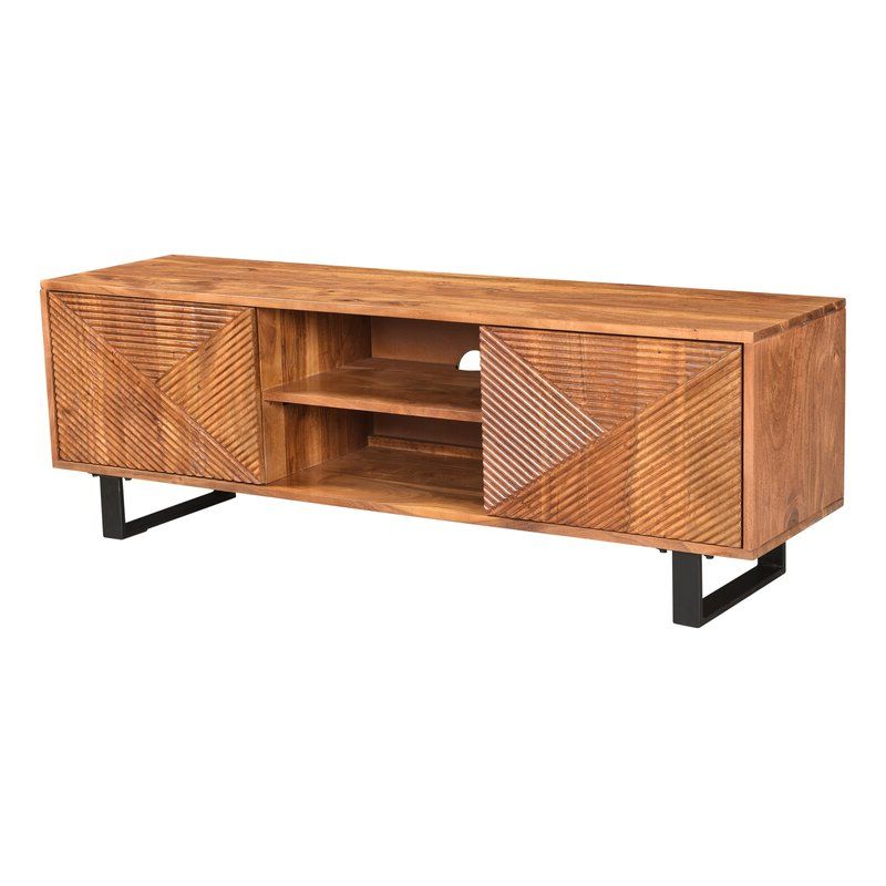 Best And Newest Foundry Select Shaurya Solid Wood Tv Stand For Tvs Up To Inside Grenier Tv Stands For Tvs Up To 65" (Photo 22 of 25)