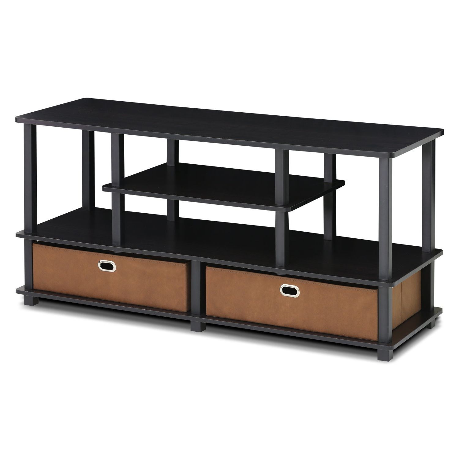 Best And Newest Furinno 15119exbkbr Jaya, Large Tv Stand For Up To 50 Inch With Furinno Jaya Large Entertainment Center Tv Stands (Photo 9 of 10)