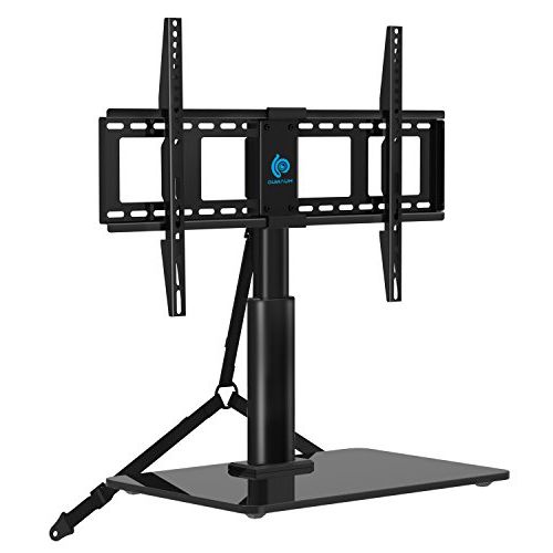 Best And Newest Huanuo Hn Tvs03 Universal Adjustable Table Top Tv Stands Intended For Modern Black Universal Tabletop Tv Stands (Photo 3 of 10)