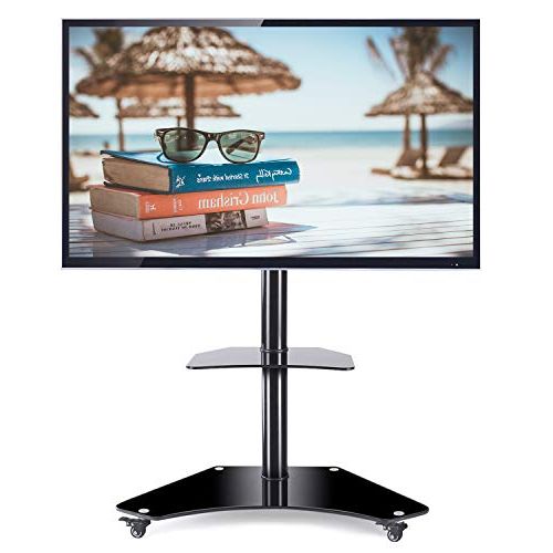 Featured Photo of 10 Best Rfiver Universal Floor Tv Stands Base Swivel Mount with Height Adjustable Cable Management