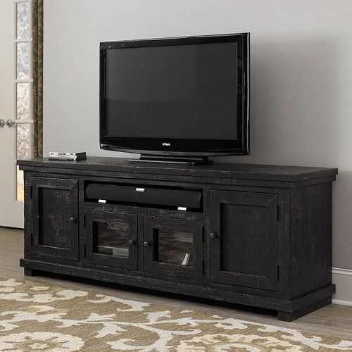 Black Tv Intended For Most Recently Released Modern Black Tv Stands On Wheels With Metal Cart (View 6 of 10)
