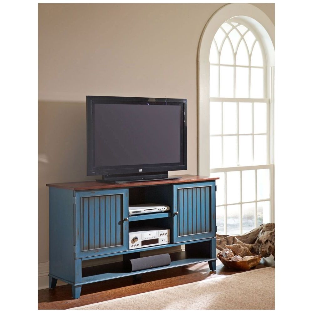 Bromley Blue Wide Tv Stands With Popular Ellington 60" Wide Vibrant Blue 2 Door Wood Deluxe Tv (View 10 of 10)