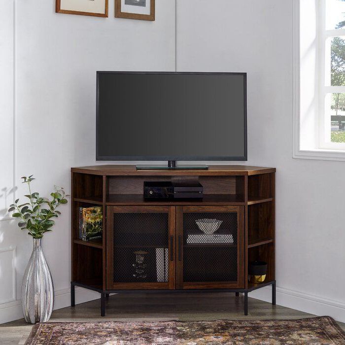 Featured Photo of 10 Best Lionel Corner Tv Stands for Tvs Up to 48"