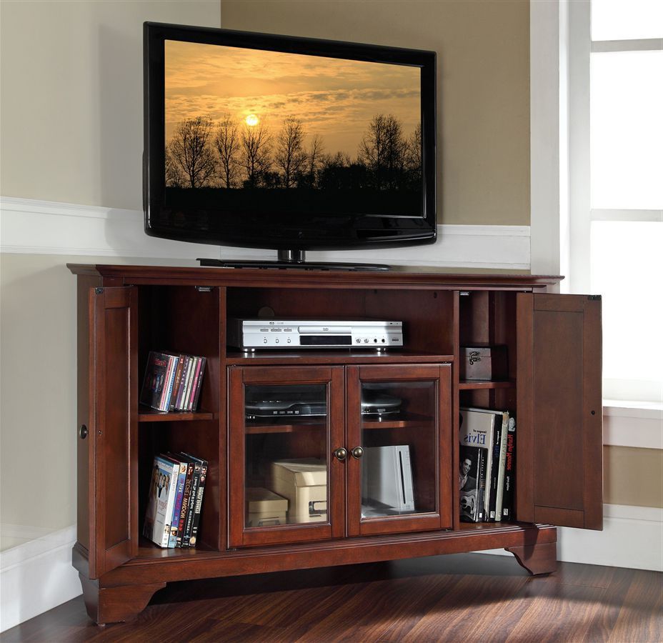 Crosley Furniture – Lafayette 48 In. Wood Corner Tv Stand Pertaining To 2017 Corner Tv Stands For Tvs Up To 48" Mahogany (Photo 7 of 10)