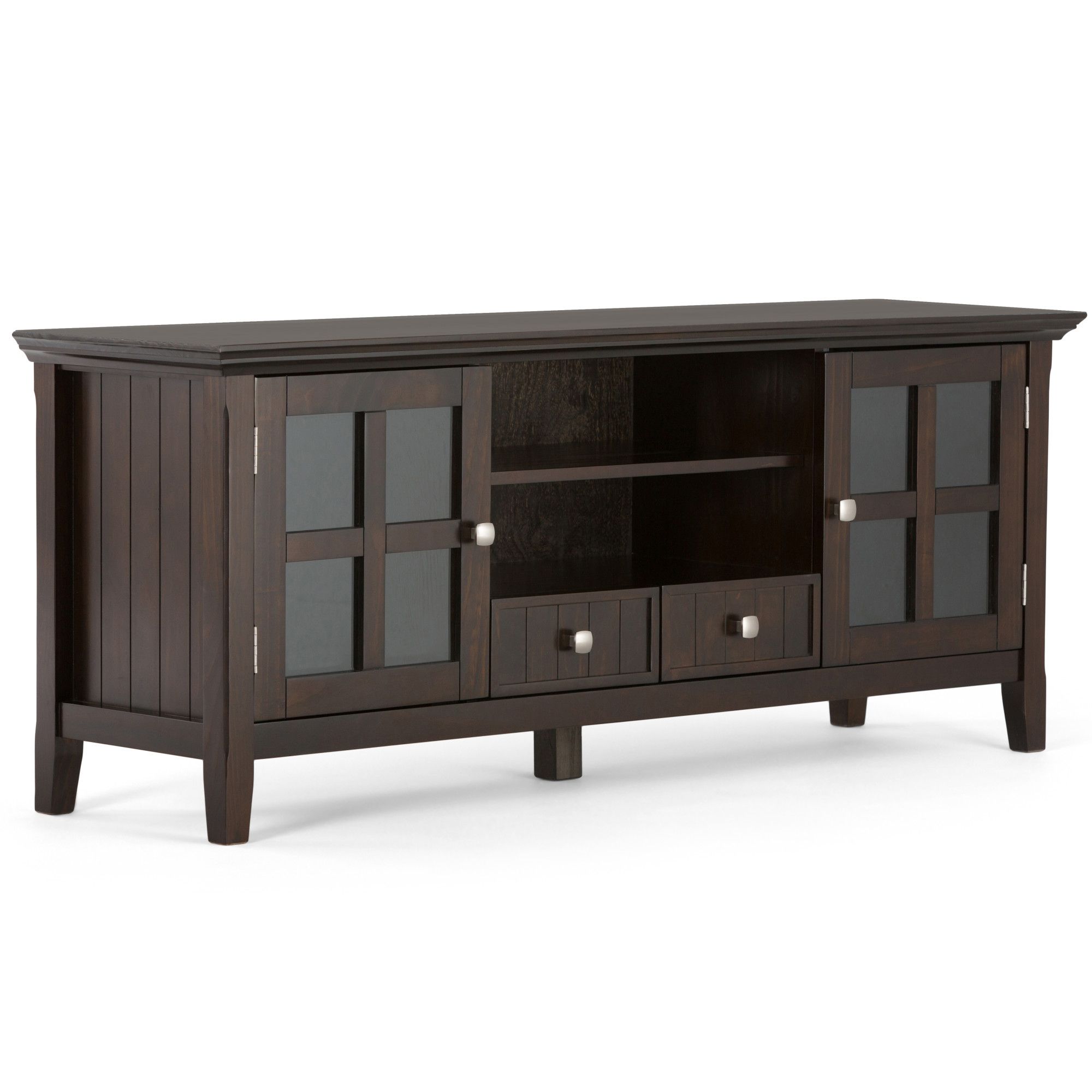 Current Hal Tv Stands For Tvs Up To 60" Inside Brooklyn + Max Brunswick Solid Wood 60 Inch Wide Rustic Tv (View 6 of 25)