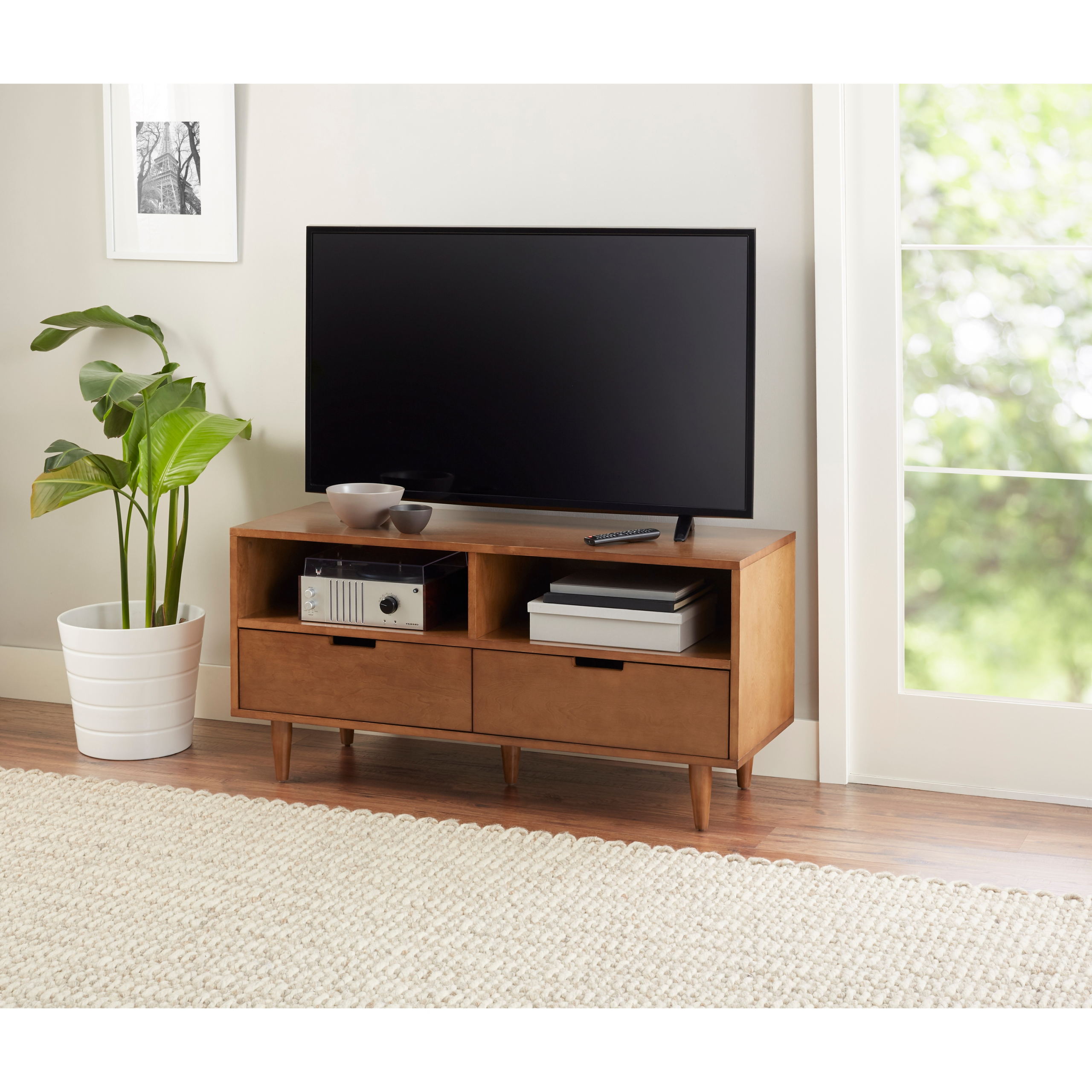Current Mainstays Tv Stands For Tvs With Multiple Colors With Regard To Better Homes & Gardens Flynn Tv Stand For Tvs Up To  (View 9 of 10)