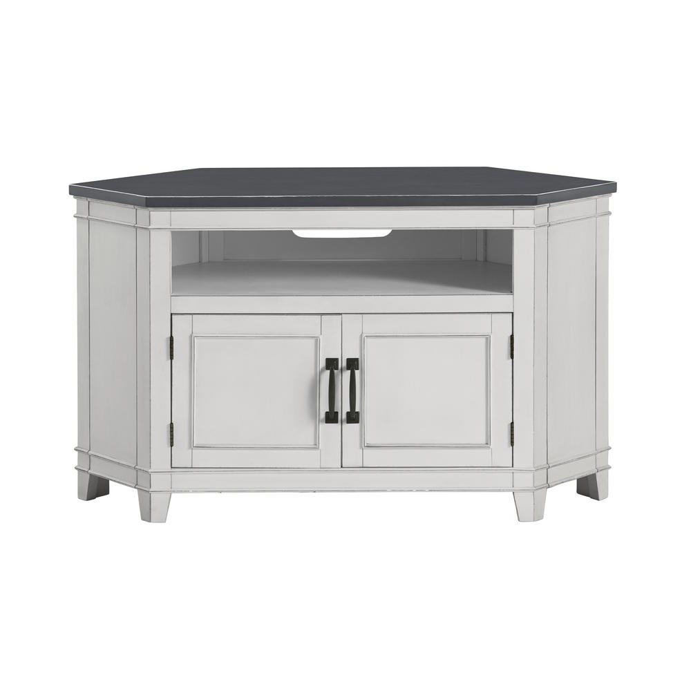 Del Mar 50" Corner Tv Stands White And Gray Regarding Most Recent Martin Svensson Home Del Mar 50 In. Corner White And Grey (Photo 5 of 10)