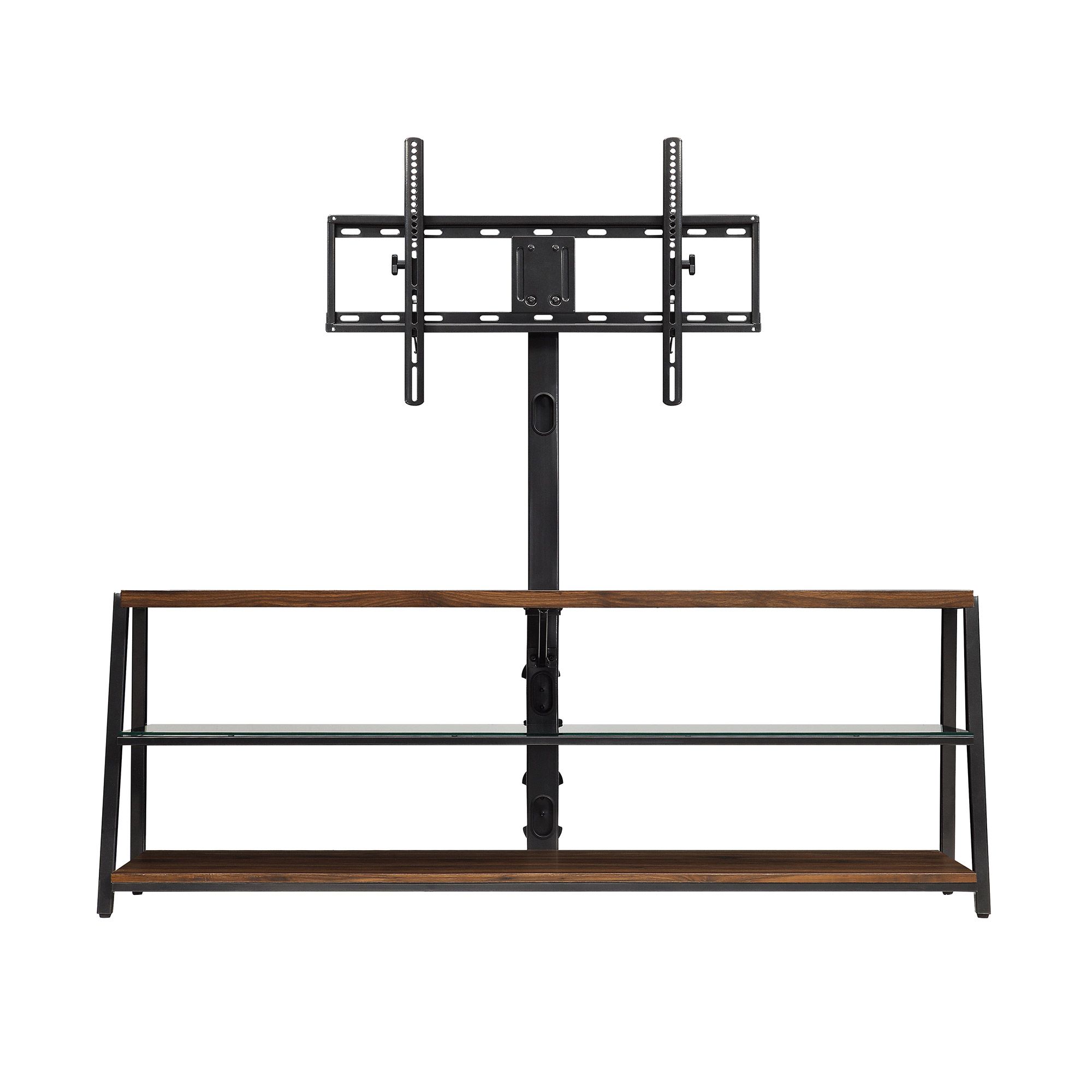Famous Mainstays Arris 3 In 1 Tv Stand For Televisions Up To 70 Pertaining To Mainstays Arris 3 In 1 Tv Stands In Canyon Walnut Finish (View 6 of 10)