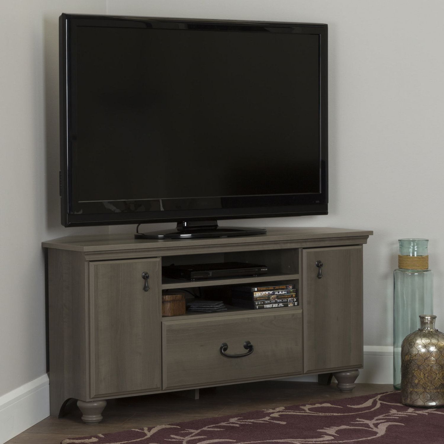 Fashionable Camden Corner Tv Stands For Tvs Up To 60" Intended For South Shore Noble Corner Tv Stand For Tv's Up To 60 Inches (View 6 of 10)