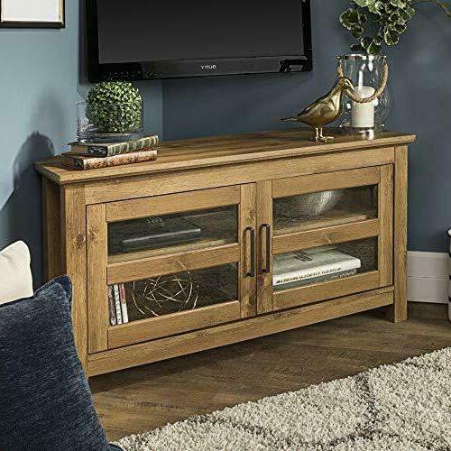 Favorite Farmhouse Wood Corner Tv Stand For Up To 50" Flat Screen Throughout Avalene Rustic Farmhouse Corner Tv Stands (View 6 of 10)
