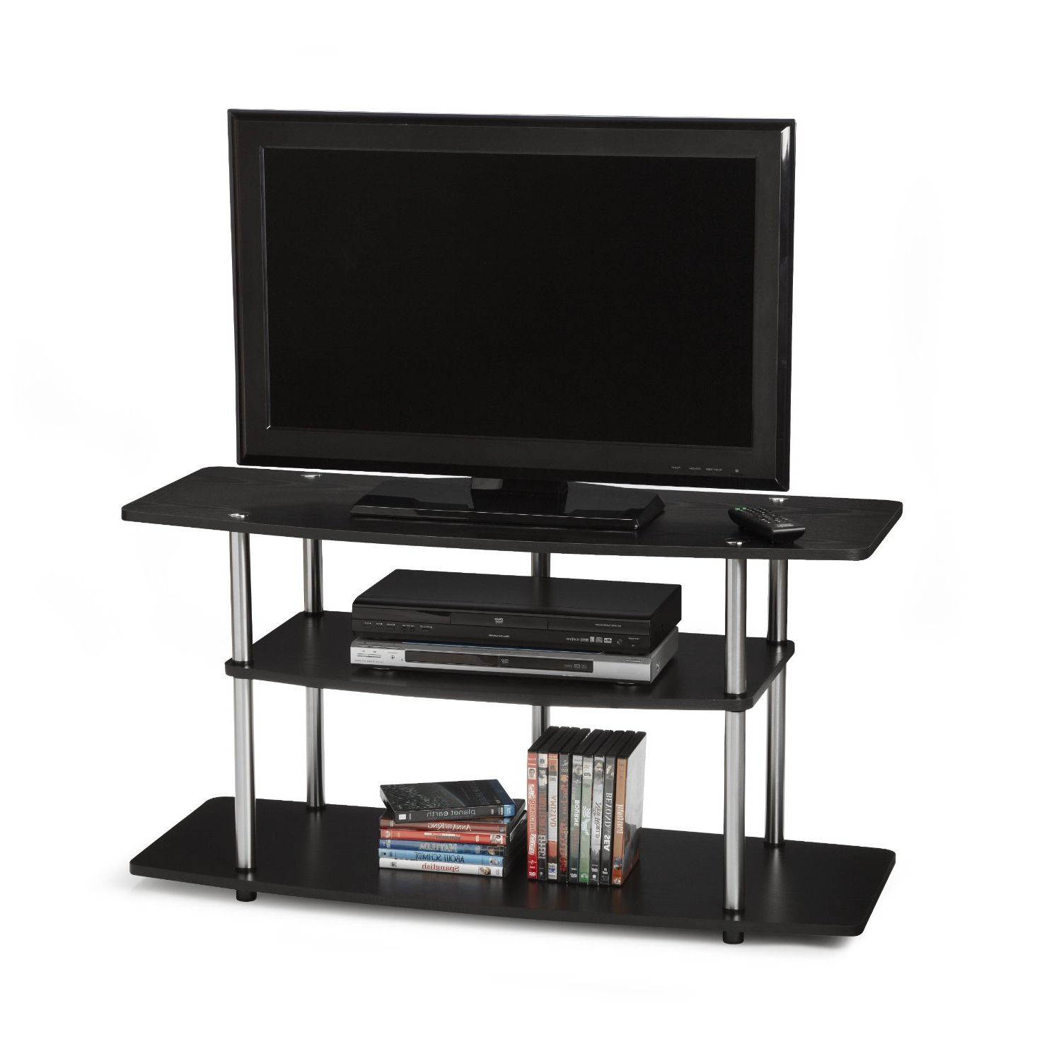 Favorite Homedesign: Television Stands & Entertainment Centers Throughout Wide Tv Stands Entertainment Center Columbia Walnut/black (Photo 7 of 10)