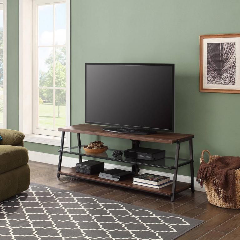 Favorite Mainstays Arris 3 In 1 Tv Stand For Televisions Up To 70 Intended For Mainstays Arris 3 In 1 Tv Stands In Canyon Walnut Finish (Photo 8 of 10)