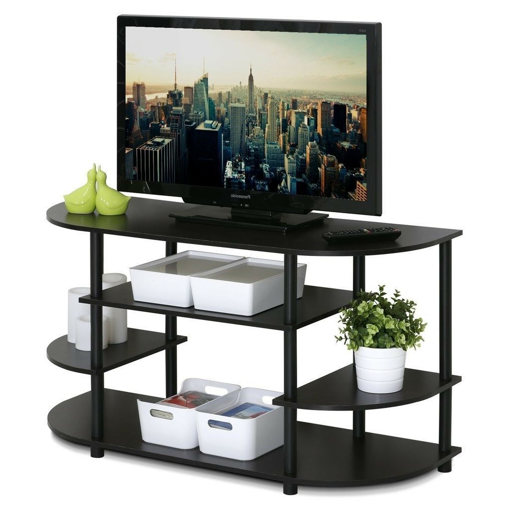 Furinno Jaya Large Tv Stands With Storage Bin With Regard To Fashionable Furinno 15116ex Simple Design Corner Tv Stand Espresso (View 3 of 10)