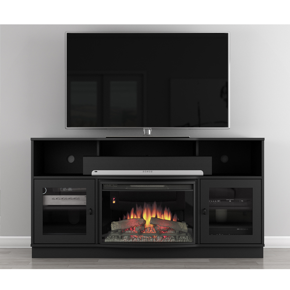 Furnitech Ft64fb Contemporary Tv Stand Console With Regarding Widely Used Spellman Tv Stands For Tvs Up To 55" (View 19 of 25)