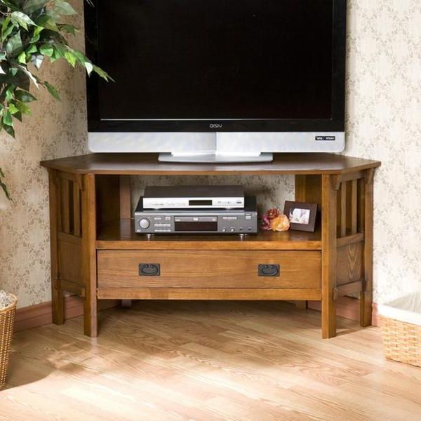 Harper Blvd Chenton Oak Corner Tv Stand – Free Shipping Within Most Up To Date Winsome Wood Zena Corner Tv & Media Stands In Espresso Finish (View 5 of 10)