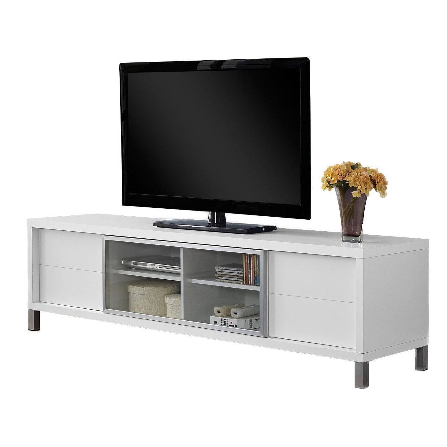 Kinsella Tv Stands For Tvs Up To 70" Intended For Favorite Monarch Tv Stand White Euro Style For Tvs Up To 70"l (View 2 of 25)