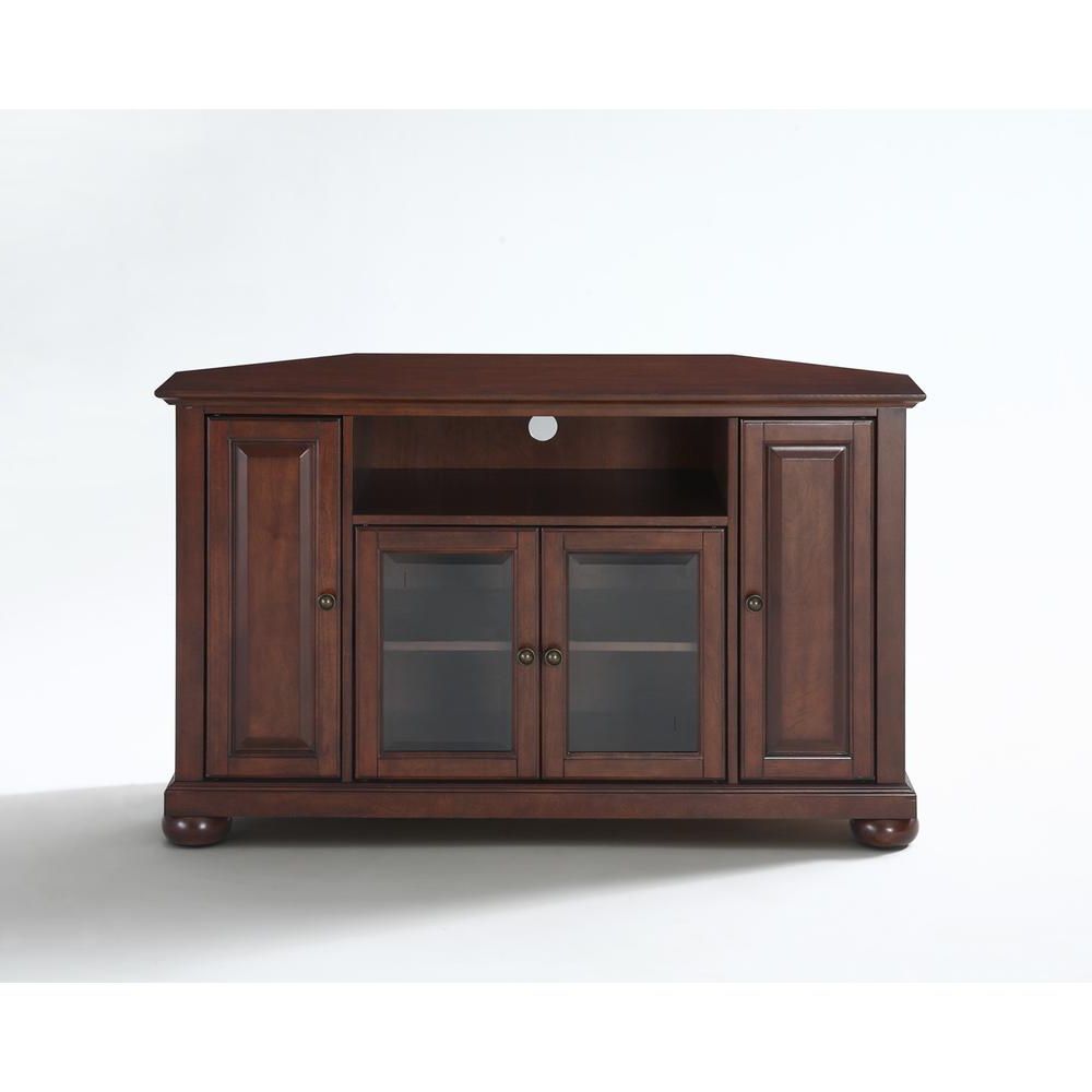 Latest Corner Tv Stands For Tvs Up To 48" Mahogany Regarding Alexandria 48" Corner Tv Stand Mahogany (Photo 9 of 10)