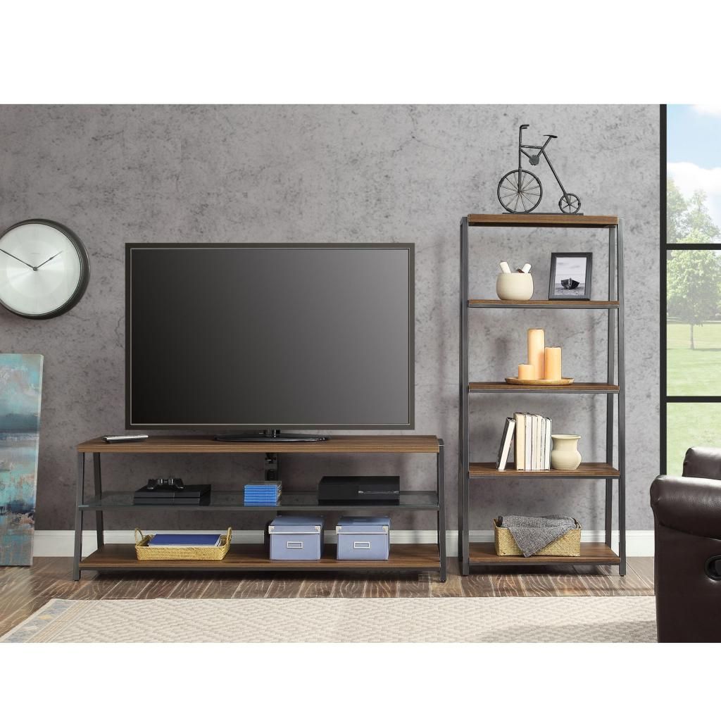 Latest Mainstays Arris 3 In 1 Tv Stand For Televisions Up To 70 With Mainstays Arris 3 In 1 Tv Stands In Canyon Walnut Finish (View 10 of 10)