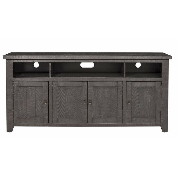 Loon Peak® Rooney Solid Wood Tv Stand For Tvs Up To 75" Throughout Latest Chrissy Tv Stands For Tvs Up To 75" (View 23 of 25)
