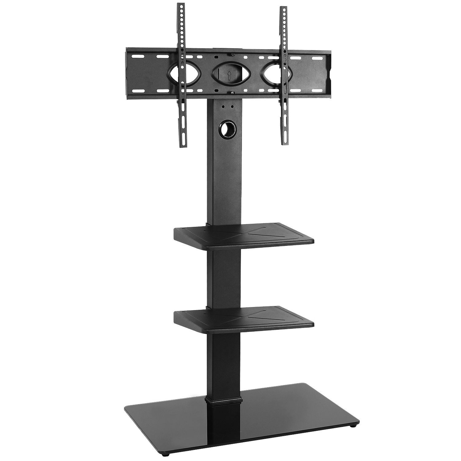 Modern Floor Tv Stands With Swivel Metal Mount Inside Most Recent 5rcom Floor Corner Tall Tv Stand With Swivel Mount For  (View 8 of 10)