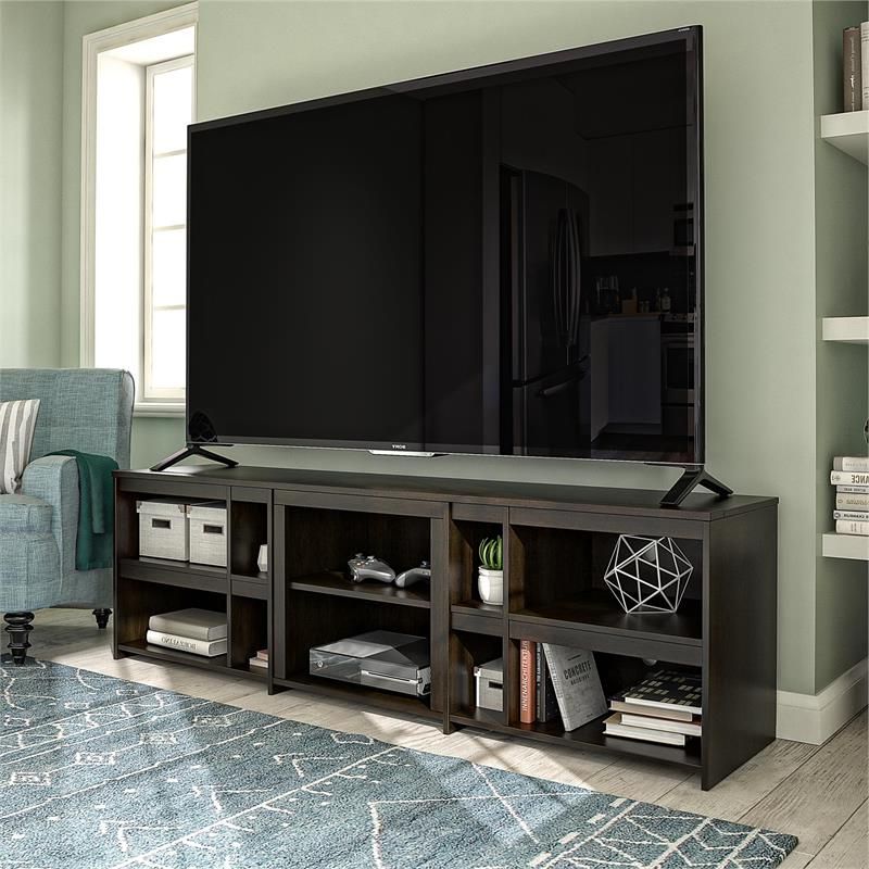 Most Popular Ameriwood Home Miles Tv Stand Up To 70" In Espresso Pertaining To Glass Tv Stands For Tvs Up To 70" (View 5 of 10)