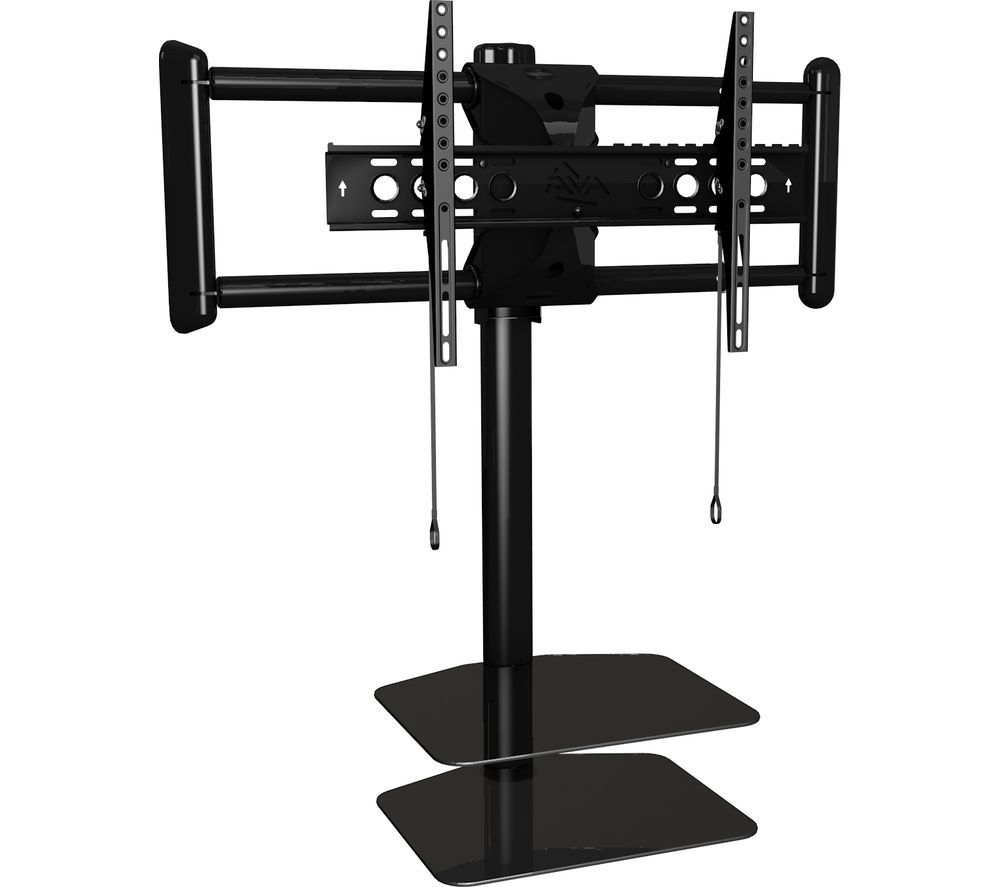 Most Popular Tv Stands Fwith Tv Mount Silver/black With Avf Cornermount Zsl5502 Tv Stand With Bracket – Black (View 7 of 10)