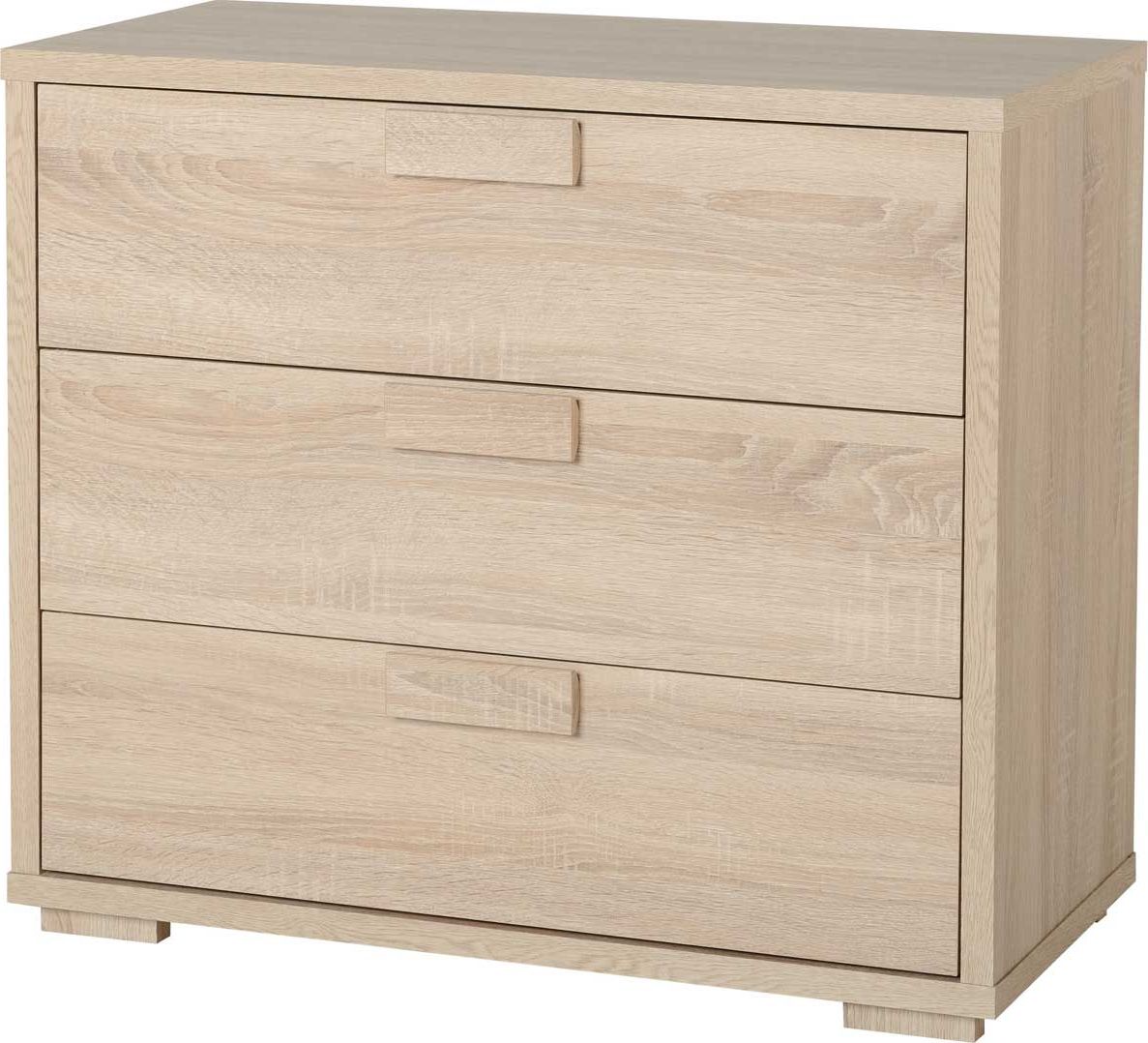 Most Recent Cambourne Tv Stands Regarding Seconique Cambourne 3 Drawer Chest Sonoma Oak Effect (View 7 of 10)