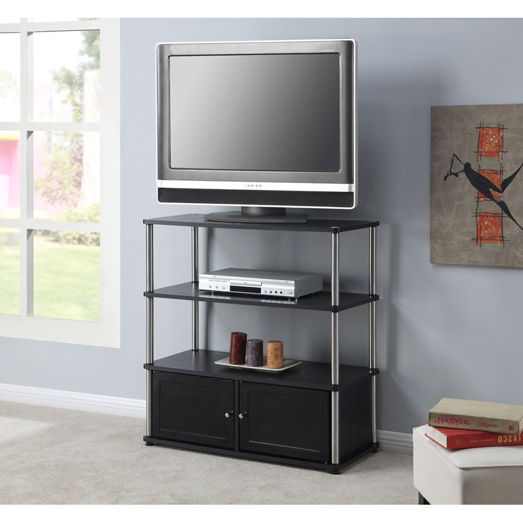 Most Recent Convenience Concepts Designs2go Highboy Tv Stand, For Tvs For Colleen Tv Stands For Tvs Up To 50" (View 8 of 25)