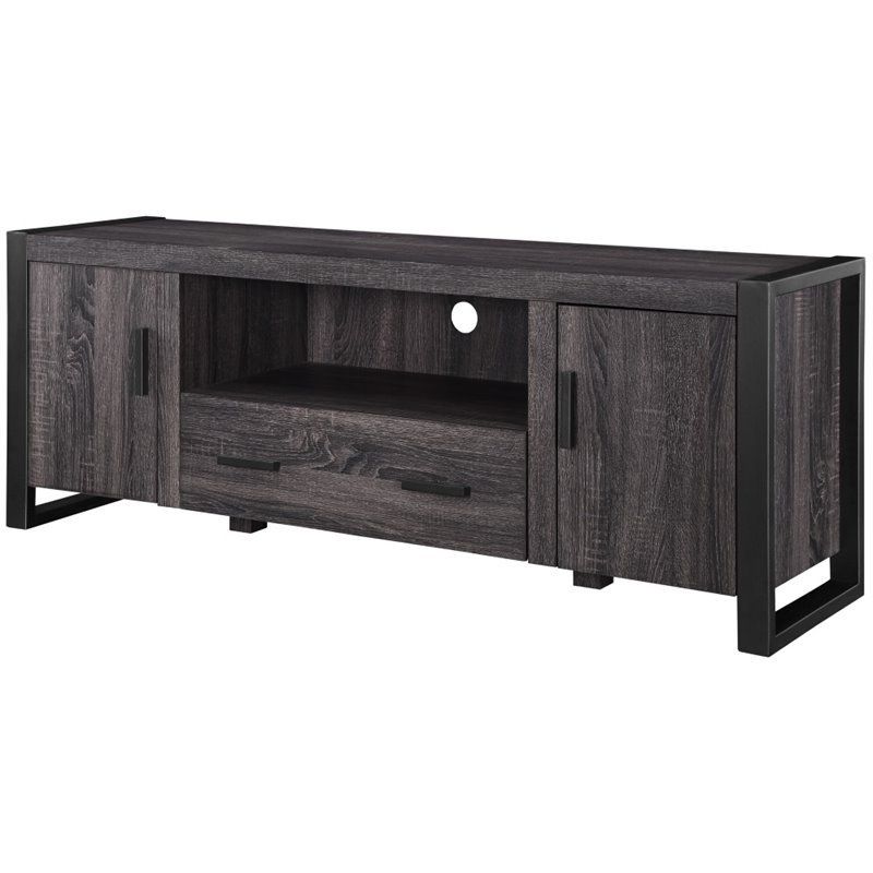 Most Recently Released 60" Charcoal Grey Wood Tv Stand – W60ubc22cl With Regard To Delphi Grey Tv Stands (View 12 of 25)