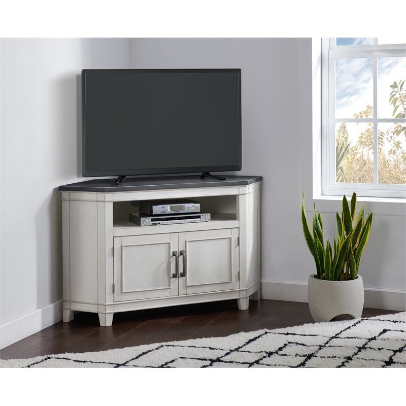 Most Recently Released Del Mar 50" Corner Tv Stands White And Gray Inside Martin Svensson Home Del Mar 50" Corner Tv Stand White And (Photo 3 of 10)