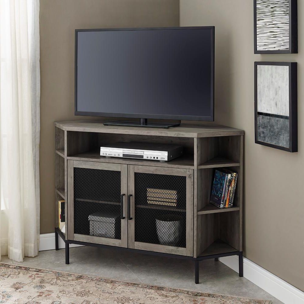 Most Recently Released Lionel Corner Tv Stands For Tvs Up To 48" For Welwick Designs 48 In (View 10 of 10)
