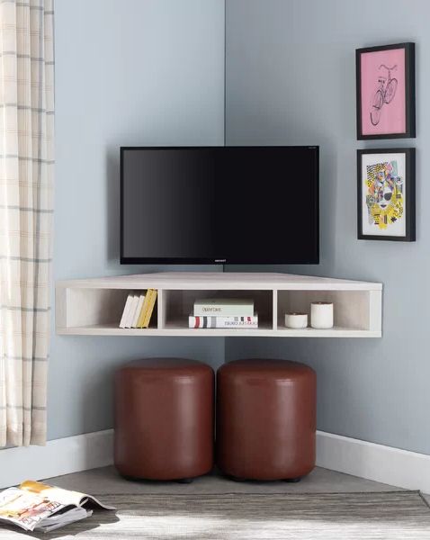 Most Up To Date Ebern Designs French Floating Corner Tv Stand For Tvs Up With Camden Corner Tv Stands For Tvs Up To 50" (View 5 of 10)